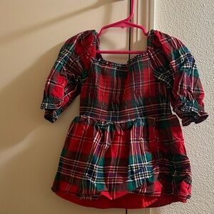 Janie and Jack Red and Green Plaid Dress